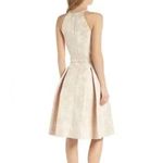 Gal Meets Glam Women’s Evelyn Sea Holly Jacquard Pink Floral Halter Neck Dress Photo 8