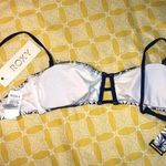 Roxy NWT Visual Touch Bandeau bikini top- Large Blue Photo 8