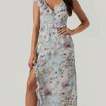 ASTR Tempest Floral Midi Dress in Purple & White Size Small NWT Photo 9