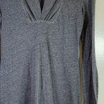 C&C California  Heather Gray Long Sleeve Deep V Mini‎ Dress M Boho Loungewear Photo 0
