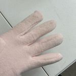 Women’s pale pink soft fleece elastic cuff thick‎ winter gloves Photo 2