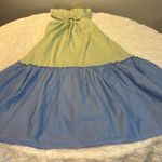 Altar'd State Light Blue & Green Color Maxi Dress Photo 5