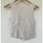 Bonpoint Chunky Wool Knit Tie Front Cardigan Womens 2XS Coastal Cowgirl Cottage White Size XXS Photo 2