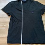 Ralph Lauren  sport black short sleeve 100% cotton t-shirt size large with purple Photo 3