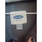 Old Navy  Plaid Quilted Vest Women Size Medium Gray Red Puffer Full Zip Collar Photo 2