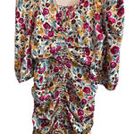 Bishop and Young  LARGE ✨ Floral Ruched Dress with Puff Sleeves like new Photo 0