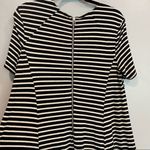 Abercrombie & Fitch Abercrombie & Fitch Black & White Striped Swing Dress Medium Loose Fit Casual Photo 3