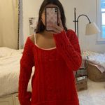 Free People Red Sweater Photo 4