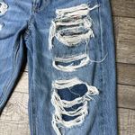 American Eagle  Outfitters Light Blue Distressed Mom Straight Jeans Photo 3