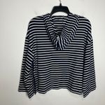 Evereve  MIA striped hoodie navy blue white womens size medium nautical casual Photo 6
