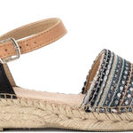 Toni Pons Elgin Espadrille Sandals Peep Toe Slingback Women’s EU 38 US 7.5 Blue Photo 0