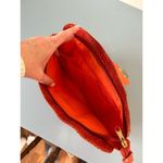 Unbranded womens purse orange faux crocodile pattern wristlet zipper buckle Photo 3