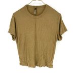 SKIMS  Cotton Ribbed Tee Shirt Short Sleeve Green Women's Size 3XL Photo 0