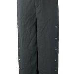 ZARA Black Snap Off Buttons Wide Baggy Leg High Waist Trousers Pants Size XS Photo 0