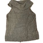 Caratere Charcoal Silver Metallic Fluffy Cardigan and turtle neck set size large Photo 5