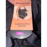 Brand New Shapermint Essentials Women's 2X XXL Black One Piece Swimsuit Tie Belt Photo 7