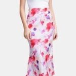 Lulus Satin Pink/Purple Splatter Skirt Size Large NWT Photo 1