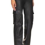 Camila Coelho Manolya Leather Pants in Black X-Small New Womens Trousers Photo 1