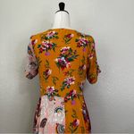 Oddi Boho Mixed Floral Button Down Handkerchief Midi Dress, Sz Small Photo 7