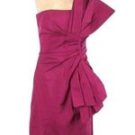 Derek Lam Dress Size 6 One Shoulder Ruched Bow Cocktail Luxury Formal Structure Photo 0