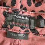 Torrid #FeelTheFit Vintage Stretch pink leopard cut off shorts Photo 2