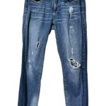 Altar'd State Altar’d State small distressed jeans mid rise 23.5” inseam two toned down side Photo 12