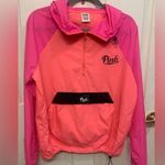 PINK Windbreaker XS Hoodie. Pink & Orange with Front Pouch. 1617 Photo 0