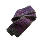 hand crocheted gray and purple scarf Photo 0
