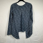 Zyia Blue Space Dye Open Twist Back Top Blue Photo 6