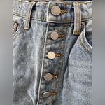 We Wore What  Womens Danielle‎ Mom Straight Leg Jeans Blue Crystals Button fly Photo 5