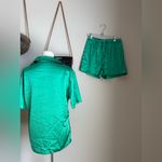 Ekouaer Green Satin Pajama Set, Size Small Photo 1