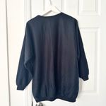 Plumo Pluma Vintage USA Made Black 80s Shimmer Floral Metallic Fan Sweatshirt M Size M Photo 7