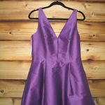 Monique Lhuillier NWT Purple Hi Lo Dress Gown Photo 3