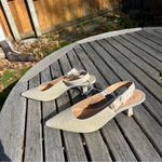 A New Day Nwt Women's Milan Slingback Heels - size 9.5 pearl wedding glam fall Photo 2