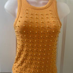 White Birch ORANGE Sleeveless Tank Top Crew Neckline Fitted Women’s Size s Photo 0