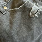 ZARA NWOT  DENIM DISTRESSED RELAX FIT BLACK SHORTS SZ-24 Photo 6