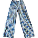 Wild Fable NWOT Blue & White Checkered Flower Pants Women Size Small Medium Photo 0