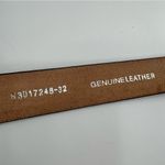 Nocona belt company leather tooled belt metal hearts sz 32 Brown Photo 4