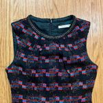 Trina Turk  Good Night Tweed Black Red Sheath Dress Womens 2 Photo 3