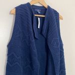 GAP Factory Sweater Vest Cardigan Chunky Cable‎ Knit Navy Size XS Blue Photo 6