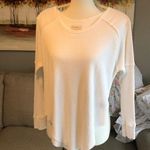 Aritzia Cute and Comfy White Thermal Long Sleeve Top Photo 0