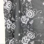 Style & Co Black Silver Linen Embroidered Skirt Sz 16W Photo 2