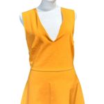 ZARA  Women women's size medium mustard yellow cutout sleeveless dress Photo 3