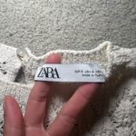 ZARA  White Crochet Knit Blouse Size Small Photo 1