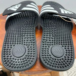 Adidas Adilette Comfort Unisex Slides Black Size 10 Mens 11 Womens Velcro Strap Photo 5