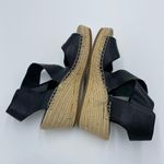 Eileen Fisher  Women's Black Leather Upper Willow Wedge Sandals Size 8.5 Photo 6