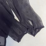 Ella Moss Black Chiffon Drapery Blouse Photo 6