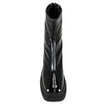 Free People  Women’s Patent Leather Platform Boots Goth Ankle Booties Size 36 Photo 4