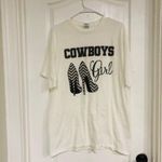 Brand New Women's Delta Apparel White Cowboys Girl T Photo 4