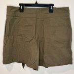 Rag and Bone  Camille Seersucker Shorts Paperbag Waist Olive Green Size 10 EUC!! Photo 2